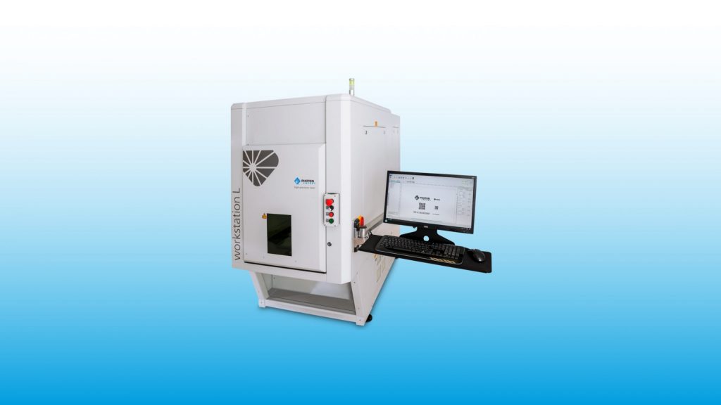 Lasermarkiersystem WORKSTATION L für Laserbeschriftung, Lasergravur, Mikrobearbeitung, Laserschneiden und Laserbohren